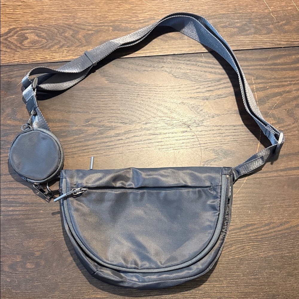 Iris and Rainbow Pocket Full Of Hope Crossbody Bag Dark Gray